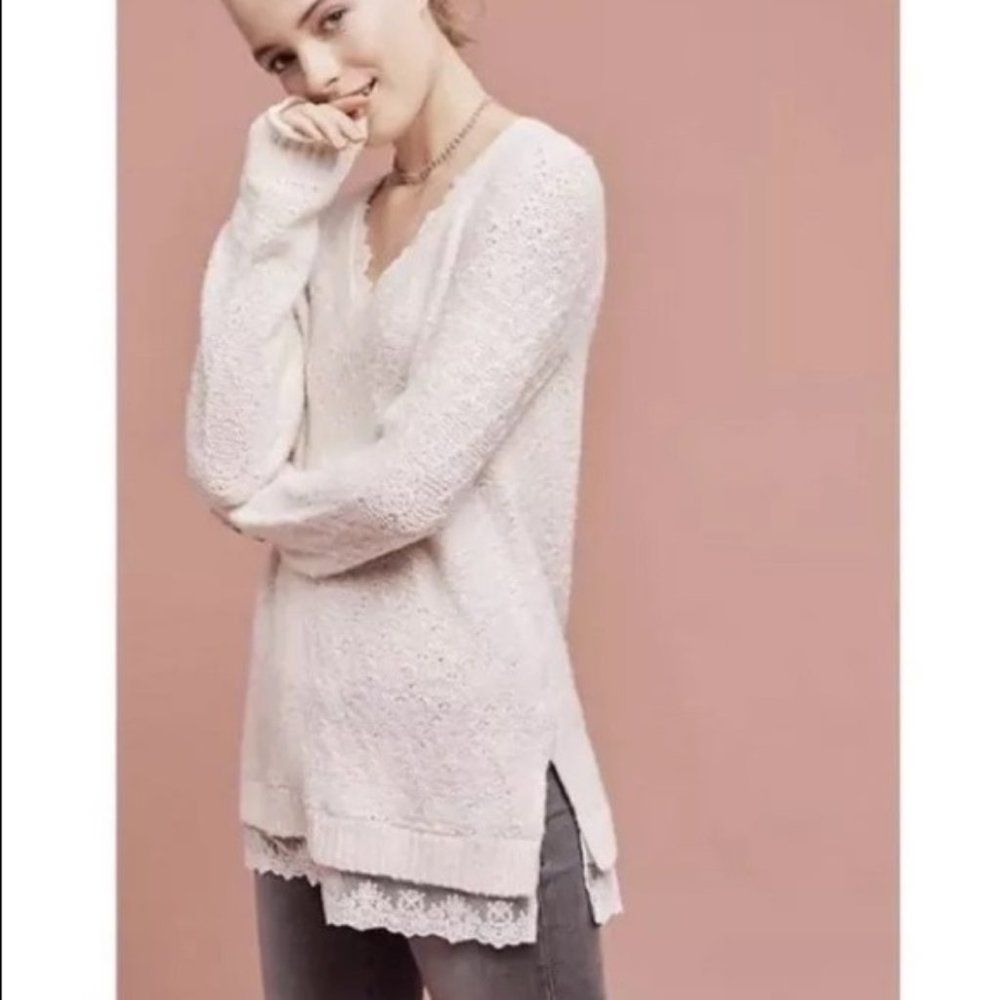 Anthropologie Betten Knitted Knotted Sweater - Picture 2 of 11